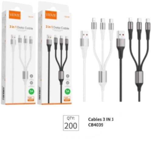 Cable de Datos CB4039 Cable 3 en 1 1PZA por mayor en Chile