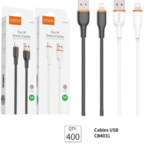 Cable de Datos y Carga Rápida USB para iPhone - CB4031 por mayor - Electrónica por mayor