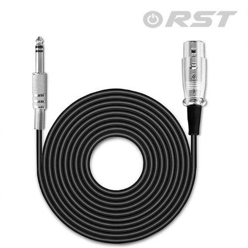 Cable De Microfono Canon A Plug 6.3 De 5 Metros Marca RST Con Conectores De Metal por mayor Electrónica por mayor
