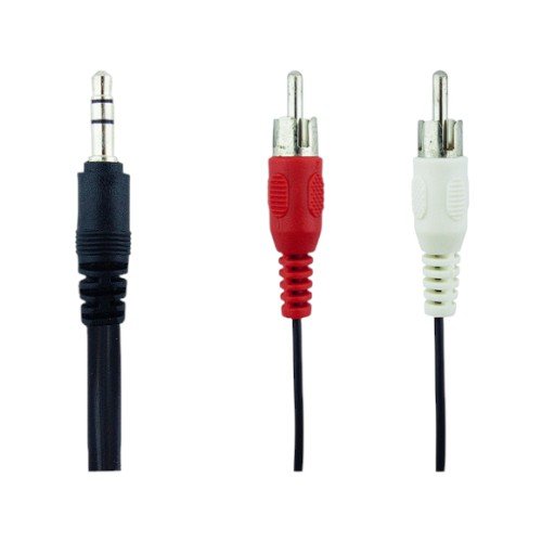 Cable RCA 2 X 1 Plug De 3 Mts por mayor Electrónica por mayor