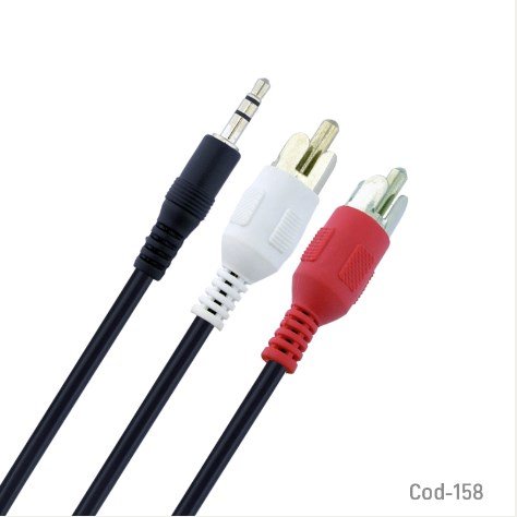 Cable RCA 2X1 Plug Stereo 1,5 Mts. por mayor - Electrónica por mayor