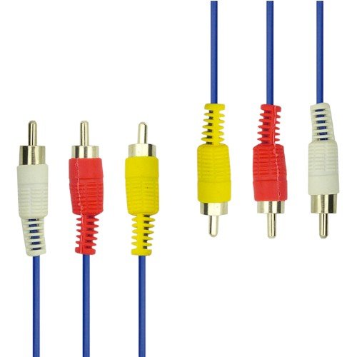 Cable RCA 3X3 De 1.5 Metros, Marca RST. por mayor Electrónica por mayor