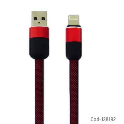 Cable USB A Lightning, Datos Y Carga, Punta Metal, Cable Malla, 1 Metro 6 Amper. por mayor - Electronica por mayor