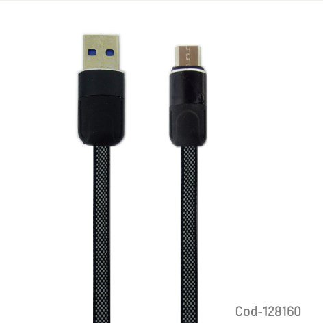 Cable USB A Micro 5 Pin, Datos Y Carga, Punta Metal, Cable Malla, 1 Metro 6 Amper. por mayor Electronica por mayor