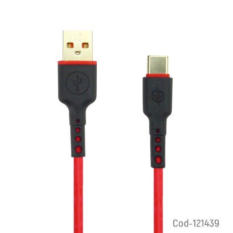 Cable USB A Tipo C, 1 Metro, 2.1 Amp, Datos Y Carga. Colores. por mayor - Electronica por mayor