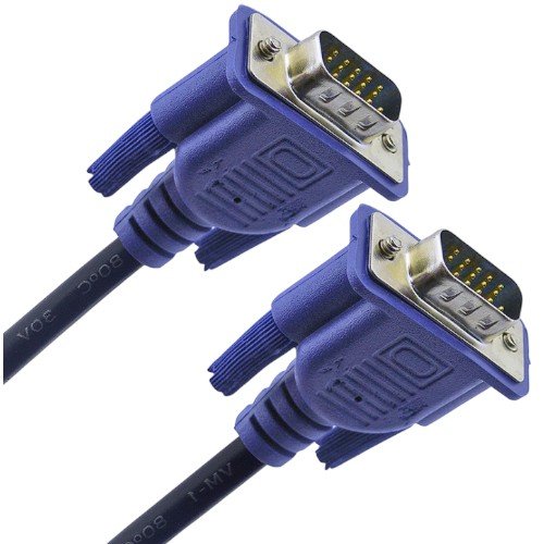 Cable VGA-VGA Azul 5 Metros, Con Filtro. Producto En Bolsa. por mayor Electrónica por mayor