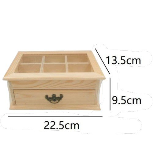  Caja Cosmetiquero de Madera con Visor y Cajón por mayor - Hogar por mayor