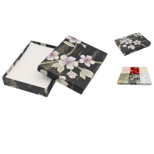 Caja de Regalo con Diseño Floral 14 x 18cm por mayor en Chile