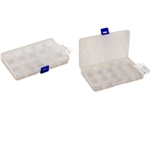Caja Organizadora Transparente de 15 Compartimentos con Cierre de Seguridad y Tapa Abatibl por mayor - Belleza por mayor
