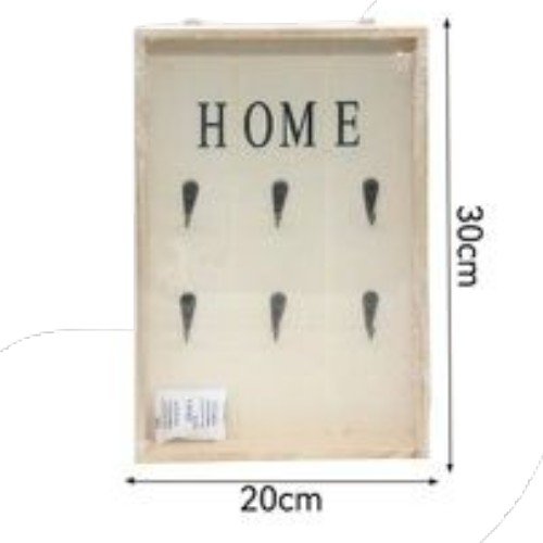 Caja Porta Llaves de Madera para Pared con 6 Ganchos por mayor Hogar por mayor