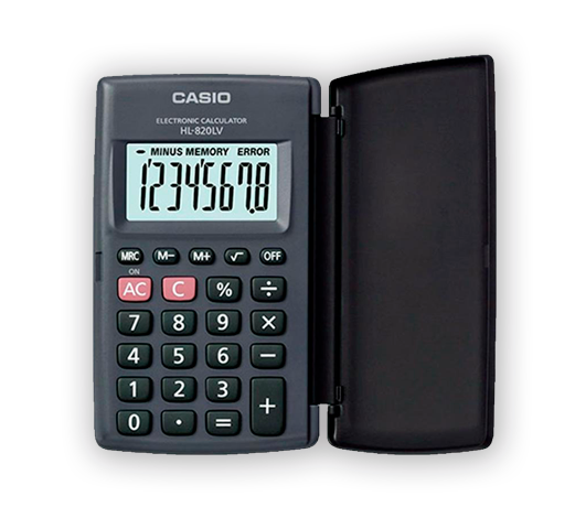 Calculadora Casio de bolsillo HL-820LV 8 dígitos por mayor - Electronica por mayor