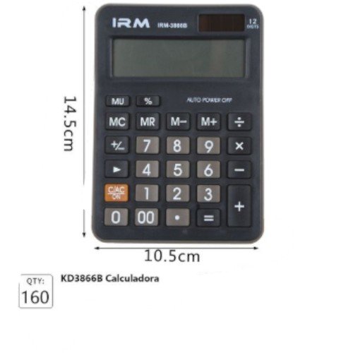 Calculadora de Escritorio IRM KD3866B con Pantalla de 12 Dígitos por mayor - Electrónica por mayor