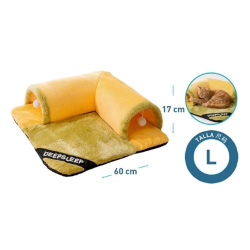 CAMA TUNEL AMARILLA por mayor Mascotas por mayor