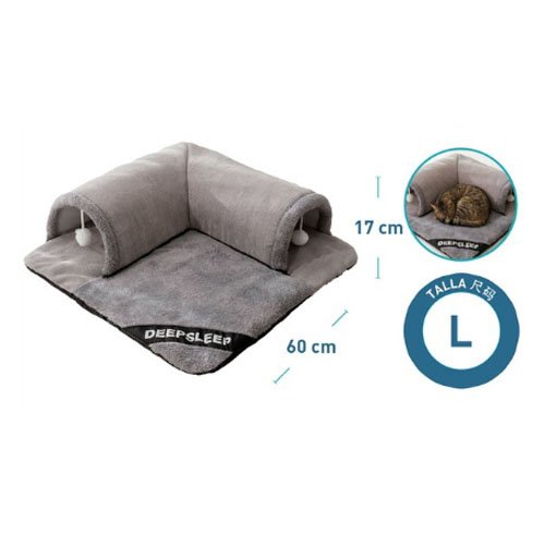 CAMA TUNEL GRIS por mayor Mascotas por mayor