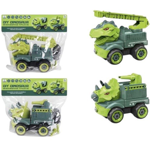 Camión de Construcción Dinosaurio DIY - Vehículo Armable con Herramientas por mayor - Jugueteria por mayor