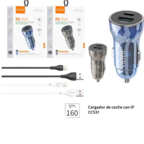 Cargador de Coche Con IP Apple por mayor Electrónica por mayor