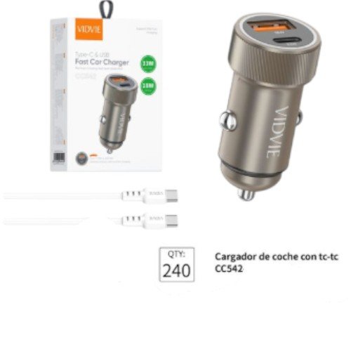 Cargador de coche con tc-tc - 1PZA - Compras Aqui