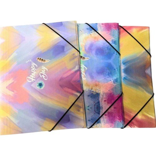 Carpeta A4 con Cierre Elástico y Diseño Gradiente de Colores por mayor - Útiles Escolares por mayor