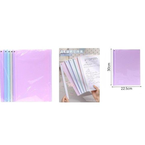 Carpeta de Clip Rotativo A4 en Colores Pastel por mayor - Útiles Escolares por mayor