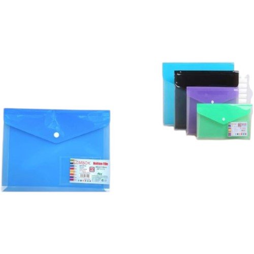 Carpeta Tipo Sobre Monocolor con Botón Tamaño A5 para Documentos por mayor - Útiles Escolares por mayor