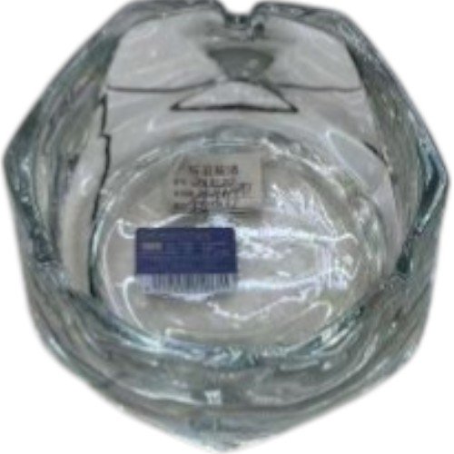 Cenicero de Vidrio Redondo con Relieve Diamante por mayor - Hogar por mayor