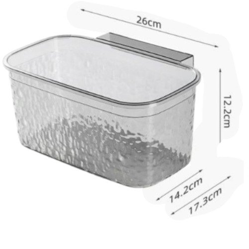 Cesta Organizadora Colgante de Acrílico Transparente con Soporte Lateral y Diseño de Onda por mayor - Hogar por mayor