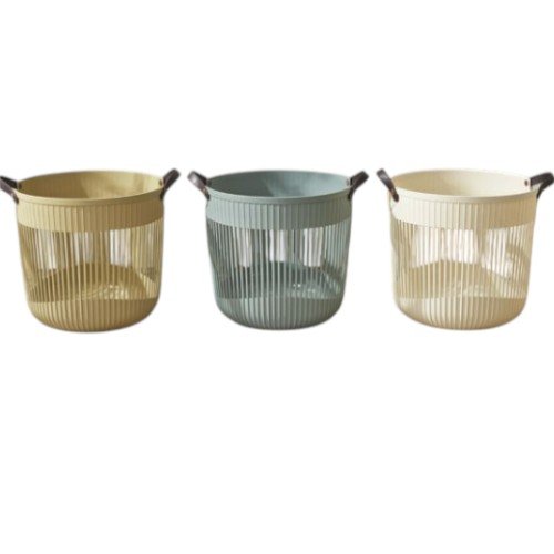 Cesta Organizadora de Lavandería Extra Grande con Diseño Rayado Ventilado y Asas de Agarre Suave por mayor - Hogar por mayor