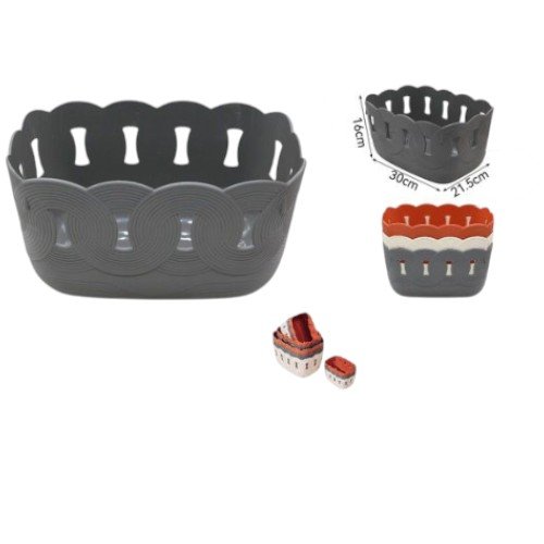 Cesta Organizadora Multiuso de Diseño Circular Entrelazado – Canasto de Almacenamiento Estético de Capacidad Media por mayor - Hogar por mayor