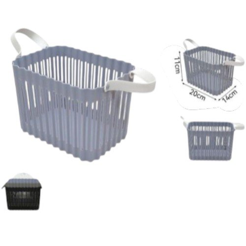 Cesta Organizadora Rectangular Mini con Ranuras de Ventilación y Asas Flexibles – Canasto Multiuso para Organización de Detalles por mayor - Hogar por mayor