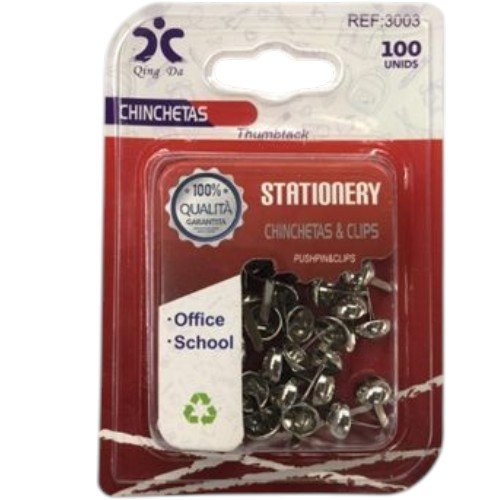 Chinchetas de Apertura Niqueladas por mayor - Útiles Escolares por mayor