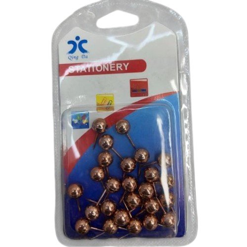 Chinchetas de Bola Color Dorado por mayor - Útiles Escolares por mayor