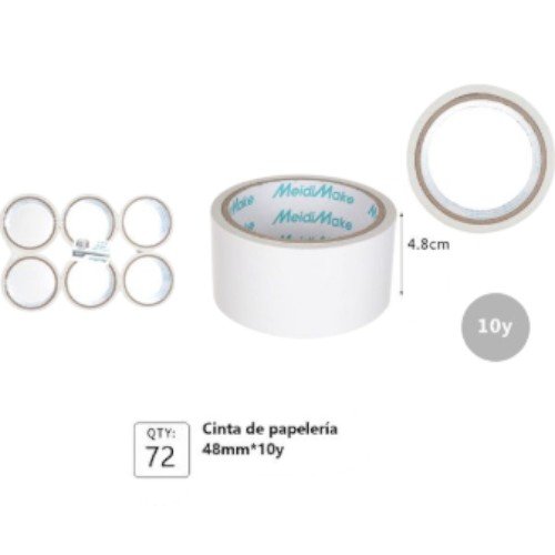 Cinta Adhesiva de Papelería Ancha Multiuso (48mm x 10 Yardas) por mayor Útiles Escolares por mayor