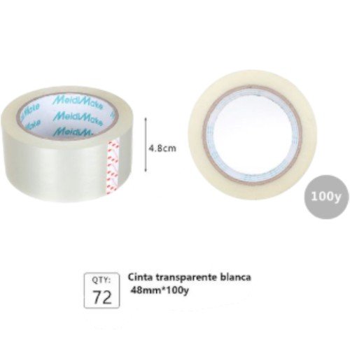 Cinta de Embalaje Transparente de Alto Rendimiento (48mm x 100 Yardas) por mayor Útiles Escolares por mayor