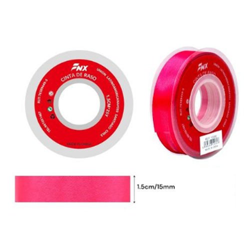CINTA DE RASO FUCSIA GLITTER por mayor - Cotillon por mayor