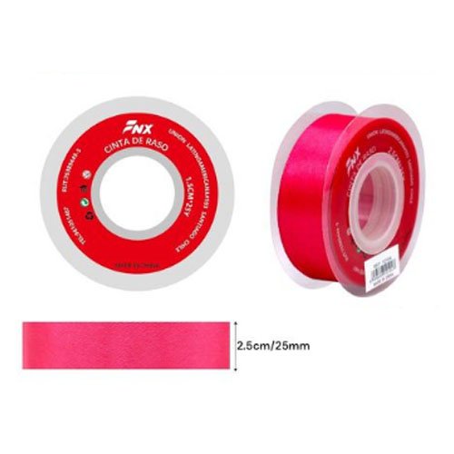 CINTA DE RASO FUCSIA GLITTER por mayor - Cotillon por mayor