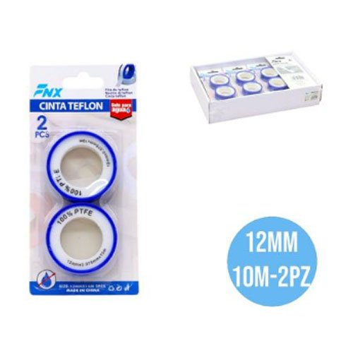 CINTA DE TEFLON 2 PZA- 12 MM X 10 METROS por mayor en Chile
