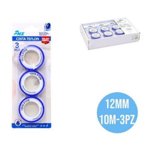 CINTA DE TEFLON 3 PZA-12 MM X 10 METROS por mayor en Chile