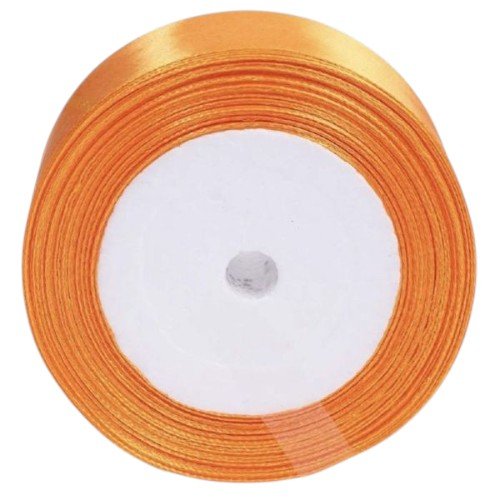 Cinta de Tela Raso Naranja por mayor - Cotillon por mayor