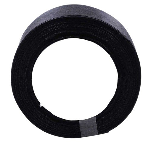 Cinta de Tela Raso Negro por mayor - Cotillon por mayor