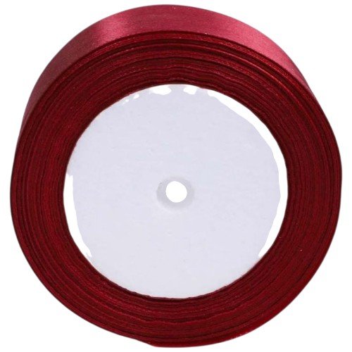 Cinta de Tela Raso Rojo Vino por mayor - Cotillon por mayor