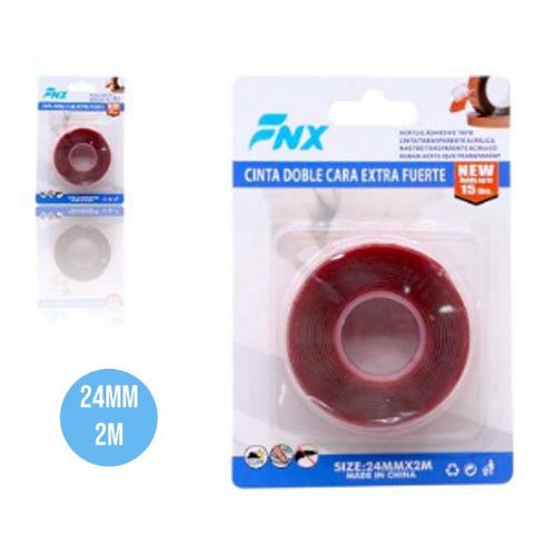 CINTA DOBLE FAX EXTRA FUERTE 24 MM X 2 METROS por mayor en Chile