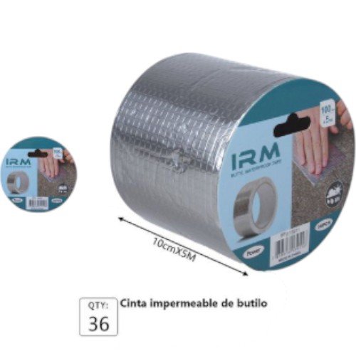 Cinta Impermeable de Butilo y Aluminio Ancha para Reparaciones (10cm x 5 Metros) por mayor Útiles Escolares por mayor