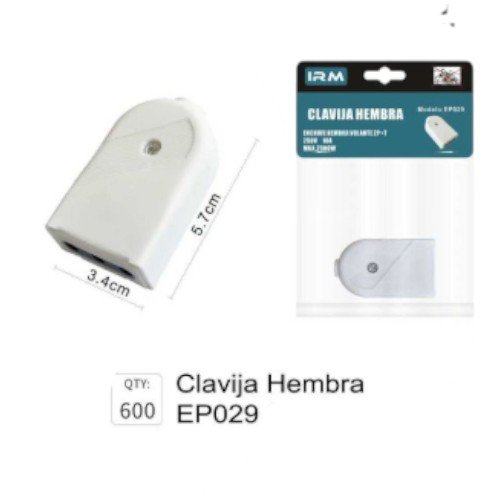 Clavija Hembra de Conversión EP029 - Conector Volante con Puerta de Seguridad 10A por mayor - Electrónica por mayor