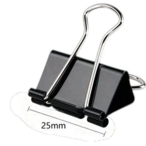 Clip Doble Aprietapapel Negro 25mm por mayor Útiles Escolares por mayor