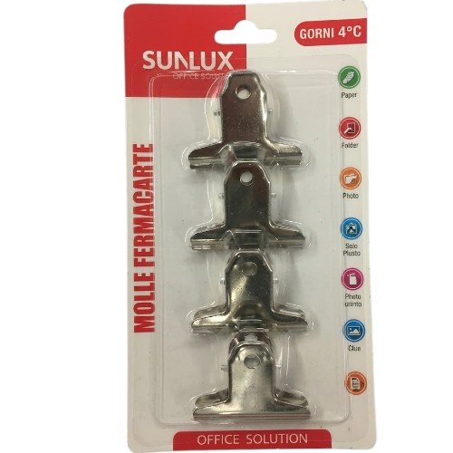 Clip Metálica Doble de 50mm para Organización de Documentos por mayor - Útiles Escolares por mayor