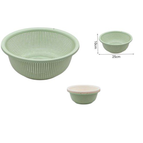 Colador Plástico Monocolor de 25 cm con Diseño de Rejilla Uniforme y Estructura Apilable por mayor - Hogar por mayor