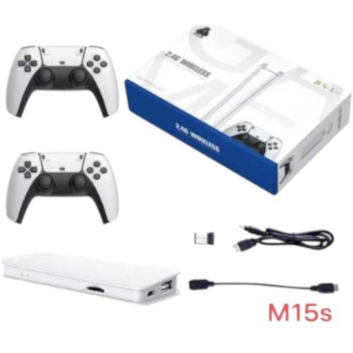 Consola de Juegos M15S 4K HDMI - Sistema Ultra Delgado con Doble Mando Inalámbrico por mayor - Electrónica por mayor