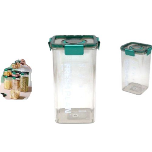 Contenedor Cuadrado de Conserva de 1300ml con Tapa de Seguridad Hermética por mayor - Hogar por mayor