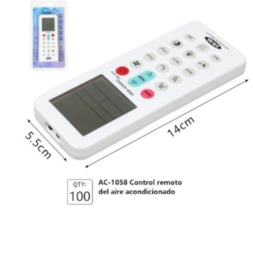 Control Remoto Universal para Aire Acondicionado AC-1058 - Mando de Reemplazo LCD por mayor - Electrónica por mayor