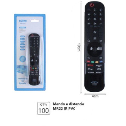 Control Remoto Universal Smart TV MR22 - Mando a Distancia IR de Alta Compatibilidad por mayor - Electrónica por mayor